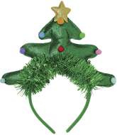 Opaska Świąteczna na Głowę Zielone Drzewko CHOINKA