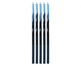 Świeczki Świderki Ombre niebiesko-czarne, 15cm 5sz