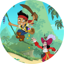 Opłatek tortowy 20 cm, Jake i Piraci 1 szt.