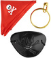 Zestaw PIRATA Bandana Opaska na Oko Kolczyk 