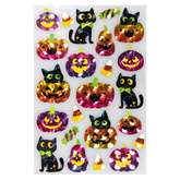 Kolorowe metalizowane naklejki halloweenowe