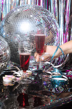 Serpentyny holograficzne, jasny różowy, 3,8 m