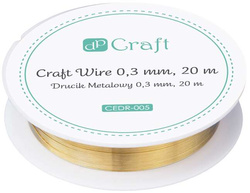 Drucik Metalowy Florystyczny Złoty 0,3mm 20m