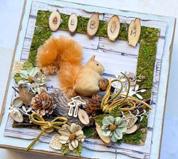 Kształty z Drewna Dekoracje LAS Jesień 45szt.