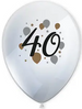 Balony Lateksowe Cyfra 40 URODZINY 6szt.