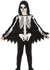 Strój Ponczo z Kapturem Szkielet KOŚCIOTRUP 7-9lat