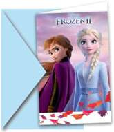 Zaproszenia Frozen 2 Kraina Lodu 6szt.