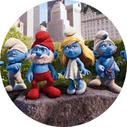 Opłatek tortowy 14 cm, Smerfy 1 szt.