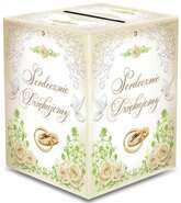 Pudełko na koperty - pieniążki, 24x24x30 cm, 1 szt