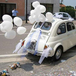 Balony serca białe, 50 szt.