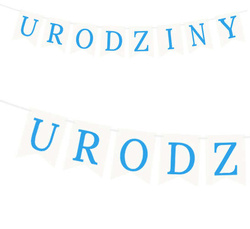 Baner URODZINY Niebieski, 1kpl.