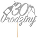 Topper na Tort 30 URODZINY Party SREBRNY