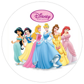 Opłatek tortowy 14 cm, Księżniczki Princess 1 szt.