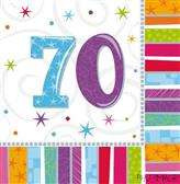 Serwetki urodzinowe 70 urodziny, 16 szt.