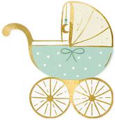 Serwetki Wózek, tiffany blue, 14x15cm 20szt.