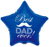Balon foliowy 19" Best Dad Ever, niebieski, 1 szt