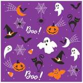 Serwetki Fioletowe HALLOWEEN Dynia 33x33cm 20szt.