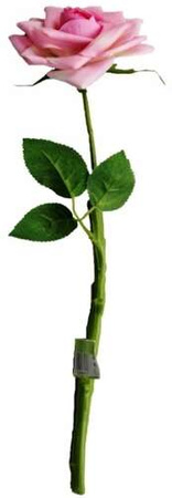 Sztuczna róża, różowa, 40 cm, 1 szt.