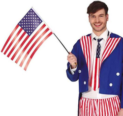 Flaga Amerykańska USA na Patyku 35x45cm