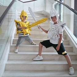 Balon Foliowy Złoty HEŁM RYCERZA Przebranie 36x80