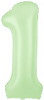 Balon Foliowy Cyfra 1 ZIELONY Pistacjowy Mat 100cm