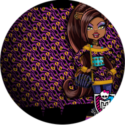 Opłatek tortowy 14 cm, 1 szt. Monster High