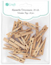 Klamerki Drewniane Spinacze Naturalne 4,8cm 20szt.