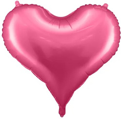 Balon foliowy Serce, 75x64,5 cm, różowy, 1 szt.