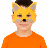 Maska Filcowa LISEK Lis Przebranie Strój 18,5x12cm