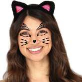 Samoprzylepne Naklejki Kryształki na Twarz KOT