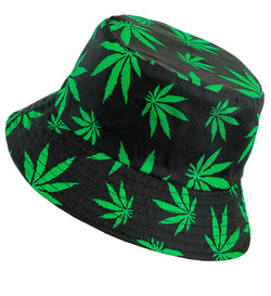 Kapelusz Czapka Bucket Hat Marihuana Liście Gajna