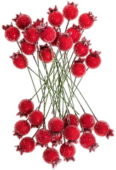 Szronione Czerwone Jagody 1,5 cm, 31 szt.