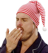 Czapka Szlafmyca Nocna Śpiocha Biało-Czerwona