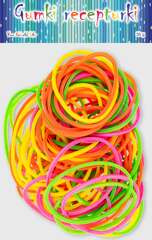 Gumki Recepturki Neonowe Kolorowe Mix 3,8cm 30g