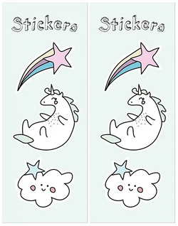 Torebki Papierowe Podziękowania Jednorożec 6szt.