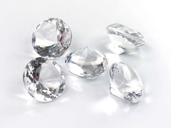 Diamentowe konfetti 30 mm bezbarwne, 5 szt.