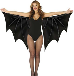 SKRZYDŁA NIETOPERZA Czarne Wampir 170x80cm