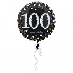 Balon foliowy na 100 urodziny Srebrny 43 cm 1 szt.