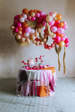 Balony z łącznikiem, 33 cm, jasny róż 20szt.