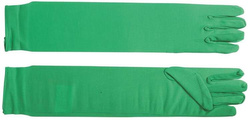 Rękawiczki Długie Zielone Wieczorowe Lata 20, 42cm