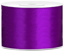 Tasiemka satynowa, purpurowa, 50mm/25m
