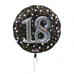 Balon foliowy na 18 urodziny Srebrny 81 cm 1 szt.