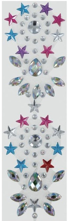 Naklejki Biżuteria Kryształki Kolorowe do Włosów