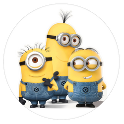 Opłatek tortowy 20 cm, Minionki 1 szt.