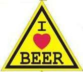 Naklejka na kask ''I love beer'', 1 szt.