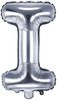 Balon foliowy Litera "I", 35cm, srebrny, 1 szt.