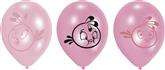 Balony Pink Bird 23 cm, 6 szt.