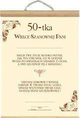 Dyplom, 50-tka wielce szanownej Pani, 1 szt.