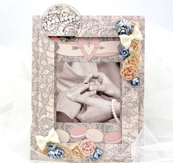 Perłowy Dekor Samoprzylepny Biały Łańcuszek Ozdoba