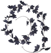 Sztuczne Pnącze Liście Czarne Halloween 180 cm